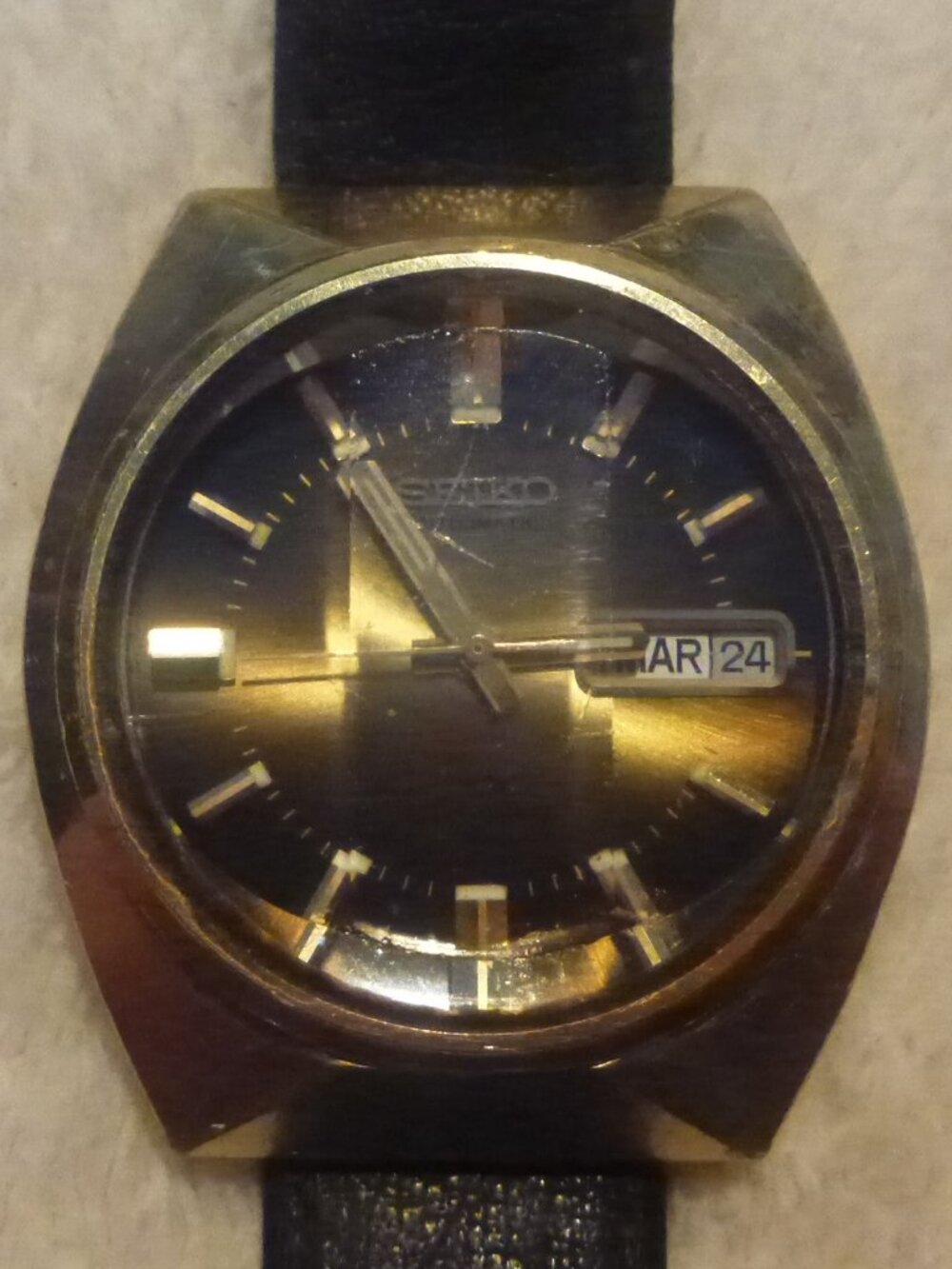 Vintage Seiko DX Automatic 17 Jewel Watch with Gold Plated Case